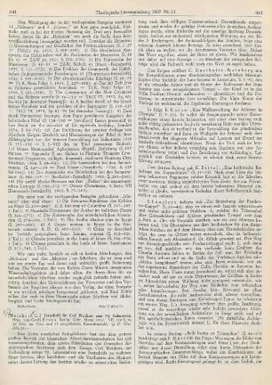 841-844 [Rezension] Festschrift für Carl Weickert
