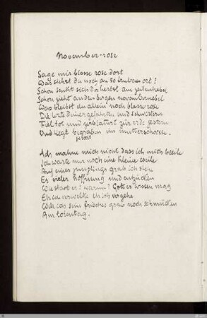 November-rose : [SW I: H4]; [SW I, S. 57/121-122]