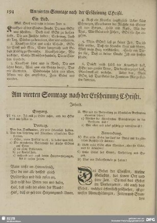 Am vierten Sonntage nach der Erscheinung Christi