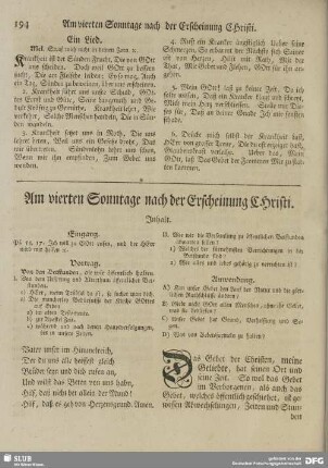 Am vierten Sonntage nach der Erscheinung Christi