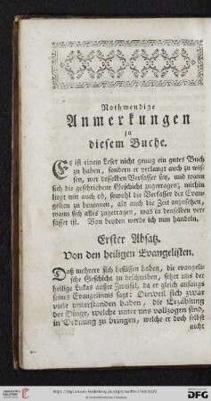 Nothwendige Anmerkungen zu diesem Buche