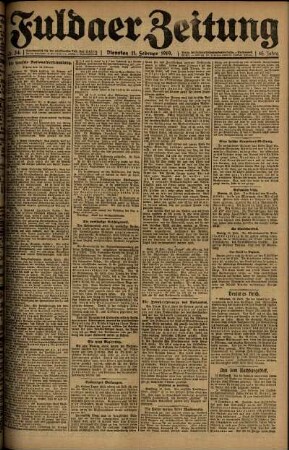 Ausgabe vom Dienstag, den 11. Februar 1919.