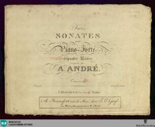 Trois sonates pour piano-forte à quatre mains : Oeuvre 16
