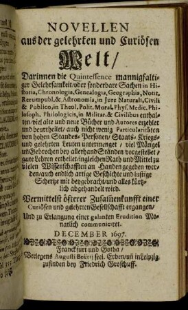 December, 1697.