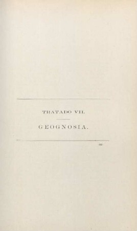 Tratado VII. Geognosia