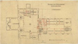Fischer, Theodor; Schweinfurt (Bayern); Rathaus, Umbau - Grundriss 1. OG