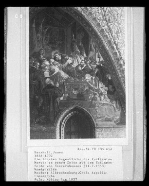 Die letzten Augenblicke des Kurfürsten Moritz in einem Zelte auf dem Schlachtfelde von Sievershausen (11.07.1553)