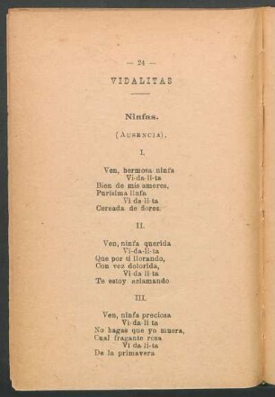 Vidalitas : Ninfas