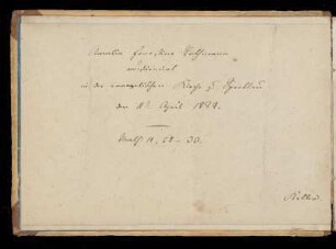 Stammbuch von Amalia Ernestine Hoffmann