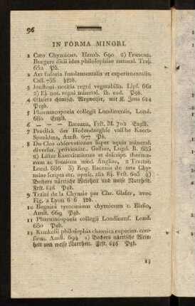 96-110, In Forma Minori. An Landcharten. Kupfer so gebunden. Gemählde. Kupferstiche.