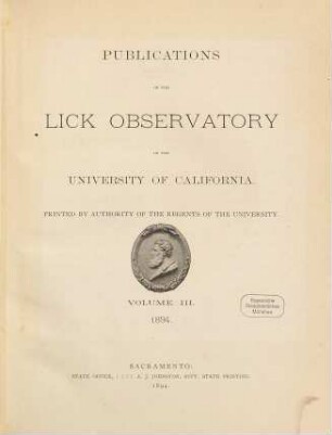 Publications of the Lick Observatory, Volume 3