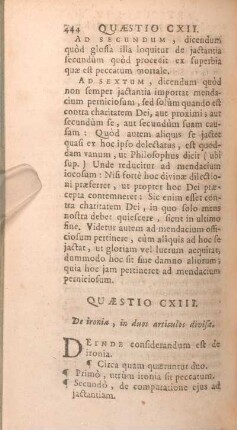 Quaestio CXIII. De ironia, in duos articulos divisa.