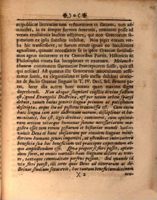De lingua Graeca, ab omnibus, eruditorum nomen aliquando adepturis, promiscue in scholis discenda : [Programma]