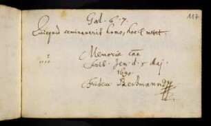 Bechmann, Friedemann. Jena, 5.5.1690. Anmerkung: gest. 1703.