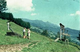 Seilzugeinrichtung im Berggebiet