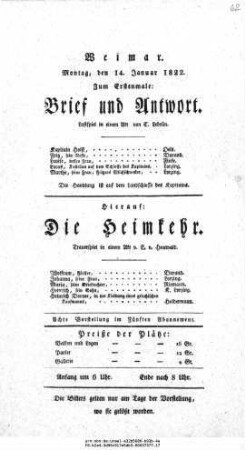 Brief und Antwort