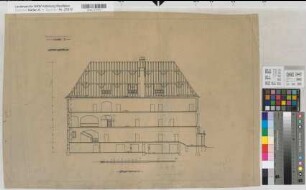Coesfeld (Coesfeld) Lehrerseminar Klassengebäude Schnitt (1911) 1 : 100 45 x 68 Zeichnung Staatshochbauamt Münster