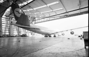 Frankfurt: Flughafen; DLH-Basis; Jumbo-Jets in der Flugzeughalle V