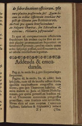 Addenda & emendanda.