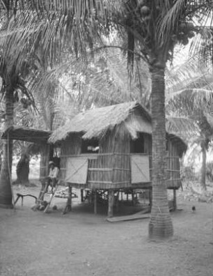 Verkaufsstand in Lapu-Lapu City : Ansicht unter Palmen