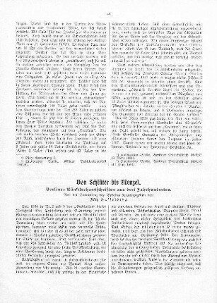 Von Schlüter bis Menzel