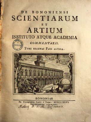 De Bononiensi Scientiarum Et Artium Instituto Atque Academia Commentarii. 2,2