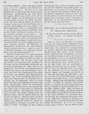 Raumer, R.: Die Einwirkung des Christenthums auf die Althochdeutsche Sprache. Ein Beitrag zur Geschichte der Deutschen Kirche. Stuttgart: Liesching 1845 (Beschluss von Nr. 98)