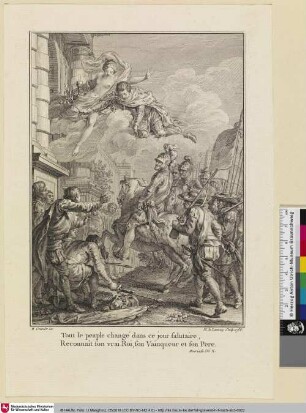 [Illustration zu Texten von Voltaire - Eine Szene aus dem Gedicht "La Henriade"]