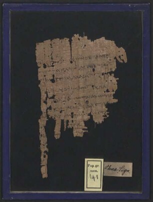 Papyrus - BSB Pap.graec.mon. 191