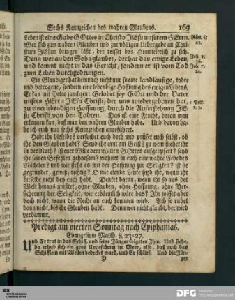 Vierter Sonntag nach Epiphanias.