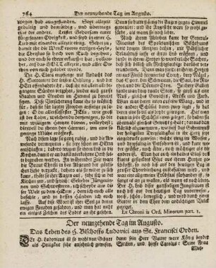 Der neunzehende Tag im Augusto