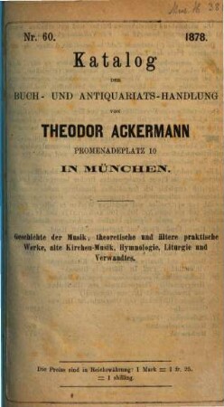 Katalog. 60, 60. 1878