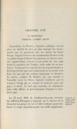 Chapitre XVII. Le triumvirat Harmand, Courbet, Bouet