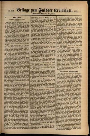 Zweite Ausgabe vom Samstag, den 28. Dezember 1901.