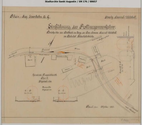 Felderhoferbrücke, Gleisanschluss Geldmacher, Gleisanschluss Brennerei, Brücke: Veränderung der Gleislage zwecks Einführung des Rollwagenverkehrs.