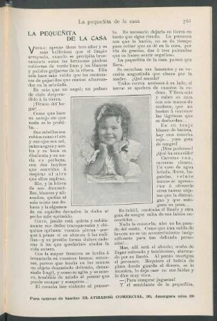 La pequeñita de la casa.