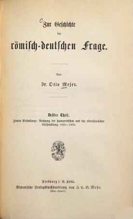 Zur Geschichte der römisch-deutschen Frage, 3,2. Negociationen protestantischer Staten in Rom 1819 - 1830 ; 2 : Ausgang der Hannoverschen und der oberrheinischen Verhandlung 1822 - 1830
