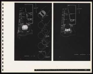Sammelmappe: Stadttheater, Trier Wettbewerb: Grundrisse EG und OG 1:200