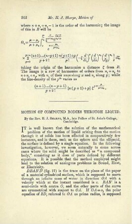 Motion of compound bodies through liquid.