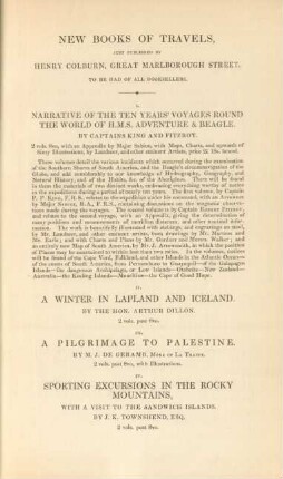 New books of travels, just published by Henry Colburn, ...