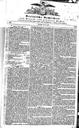 Berlinische Nachrichten von Staats- und gelehrten Sachen. 1858,7/8, 1858,7/8