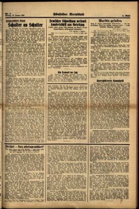 Zweite Ausgabe vom Freitag, den 10. Januar 1941.