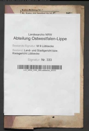 Erblasser: Balke, Christian; Erblasser: Balke, Ilsabein, geb. Spethmann: