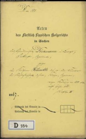 Diekmann, Schneider in Lemgo gegen Kaufmann Schnelle in Lemgo