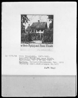 Exlibris Ralph und Anne Woods