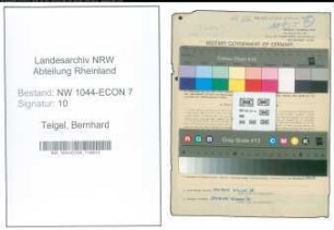 Entnazifizierung Bernhard Teigel , geb. 30.11.1903 (Schlosser)