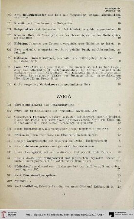 Varia (Nr. 331-364)