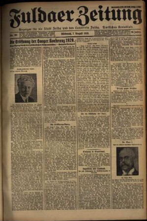 Ausgabe vom Mittwoch, den 07. August 1929.