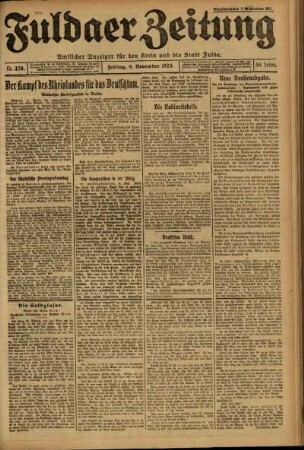 Ausgabe vom Freitag, den 09. November 1923.