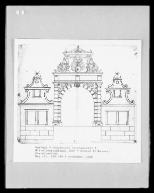 Entwurf für ein Portal des Schlosses Eilhausen